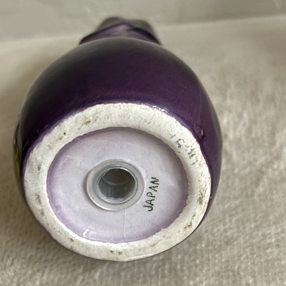 2 Eggplant salt and pepper shakers. vintage Japan embossed, Fitz and Floyd Retro - Picture 2 of 6